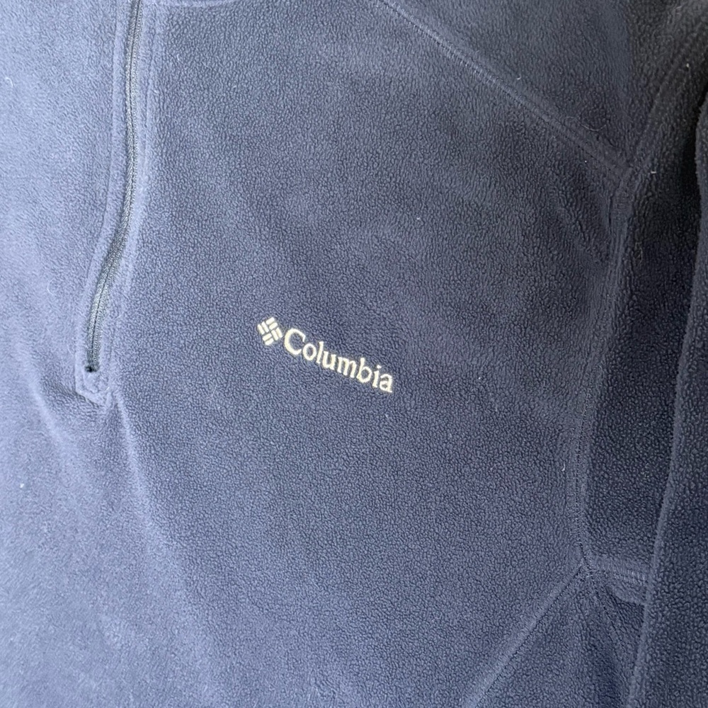 Columbia Fleece Mens M Small Navy Klamath Range II Half Zip Pullover Sweater - Picture 4 of 6